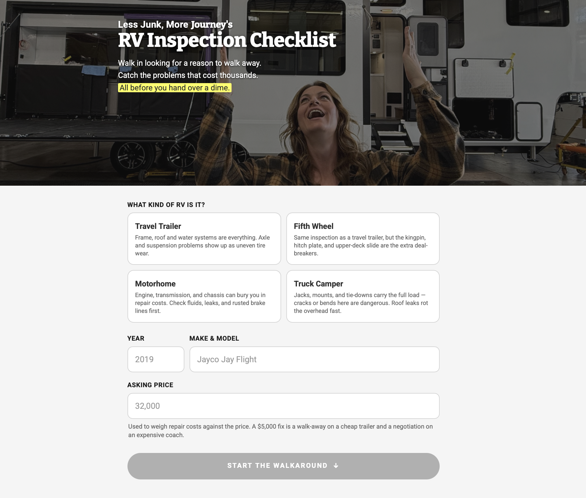 RV Inspection Checklist